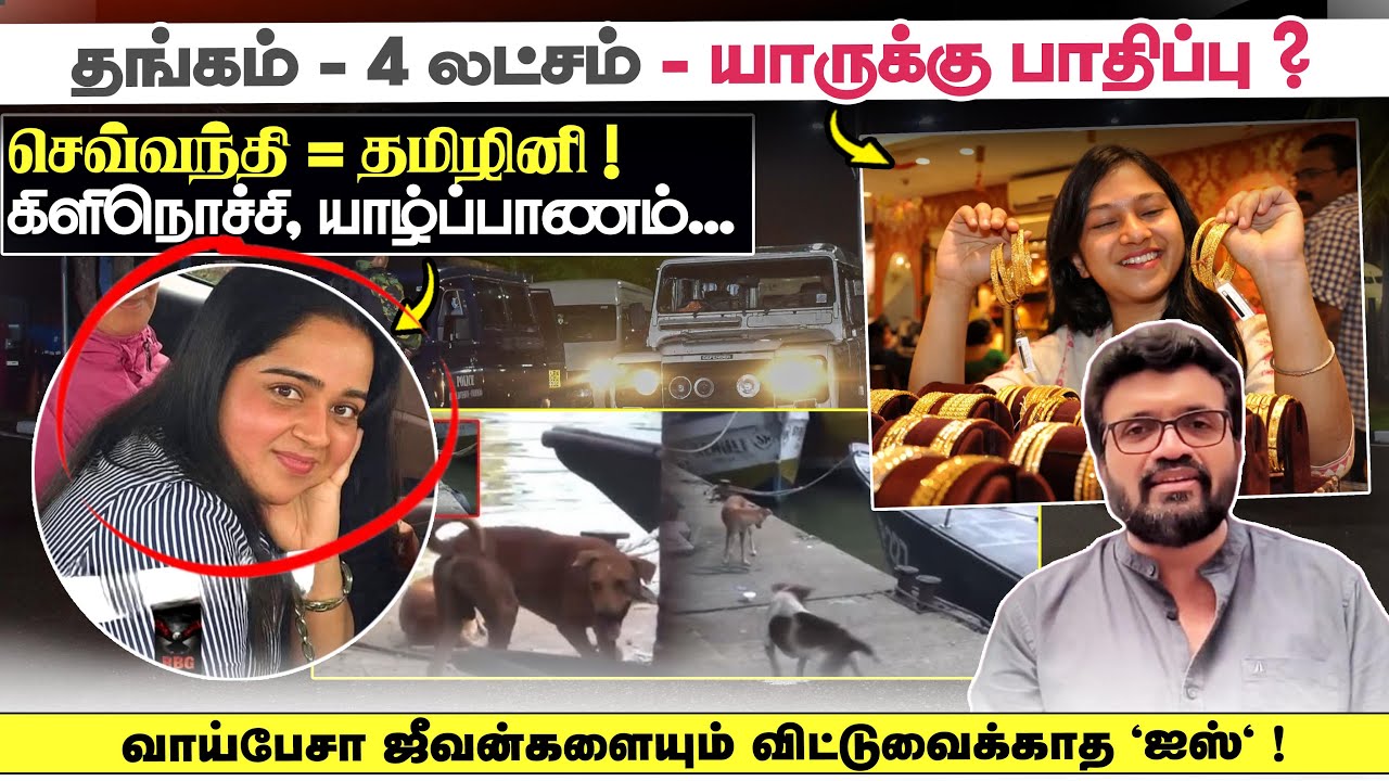 தங்கம் - 4 லட்சம் - யாருக்கு பாதிப்பு ? செவ்வந்தி = தமிழினி ! கிளிநொச்சி, யாழ்ப்பாணம்.. ஐஸ் கொ*டூரம்