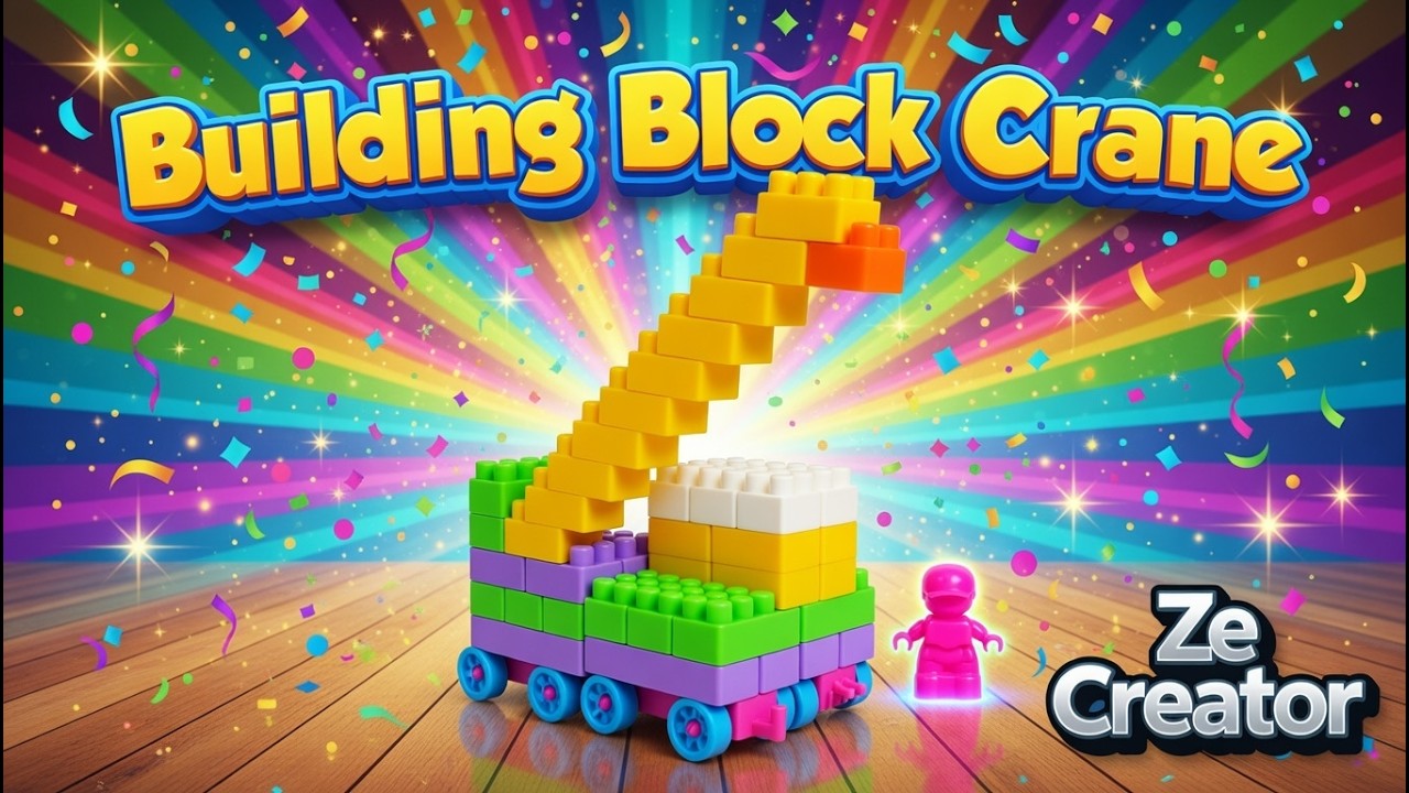 Satisfying Building Block Crane | DIY Heavy Construction Vehicle Build