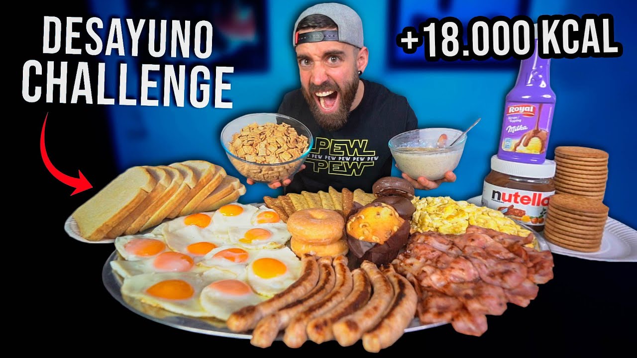 EL DESAYUNO con MÁS CALORÍAS del MUNDO 18.000KCAL *HUEVOS, BACON, SALCHICHAS* (Breakfast Challenge)