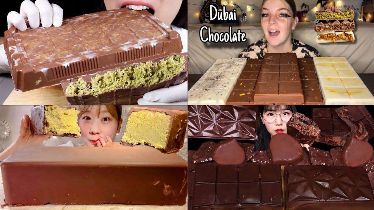 GIANT Dubai Chocolate Bar Mukbang