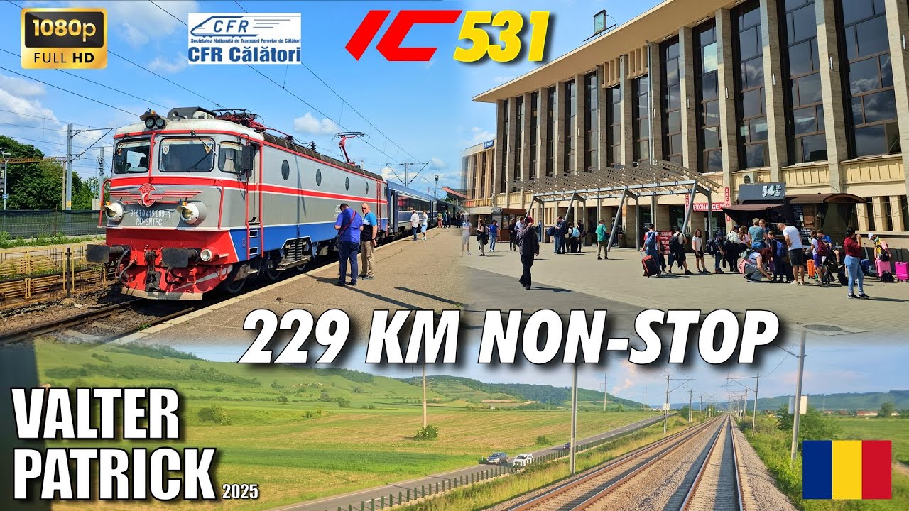 🚄 Cea mai lungă distanță fără oprire din Rom&acirc;nia cu trenul ! Intercity Brașov&ndash;Teiuș