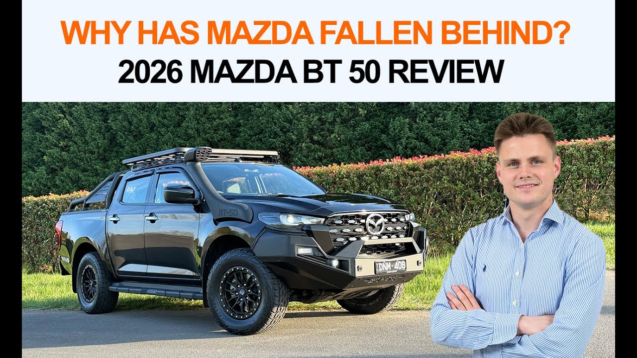 Обзор Mazda BT-50 GT 2026 года в Австралии, включая тест на дорогах и бездорожье.