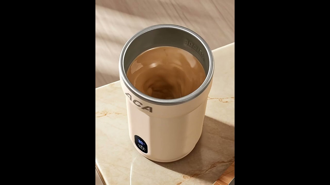Mini Electric Portable Automatic Stirring Cup Smart Temperature & Battery Level Display 3