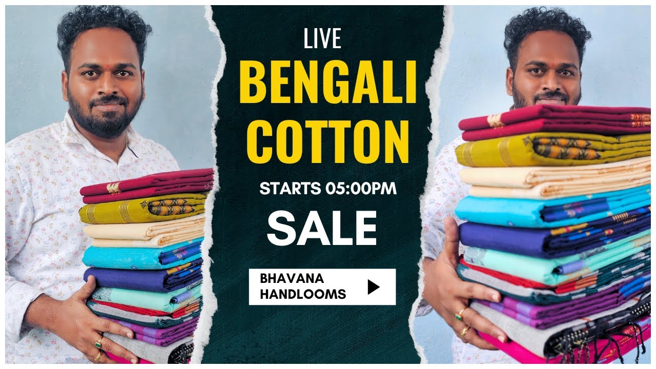 దసరా స్పెషల్ ఆఫర్స్ | Bengali Cotton Sarees @manahandloomsarees   #live #handloomcottonsarees
