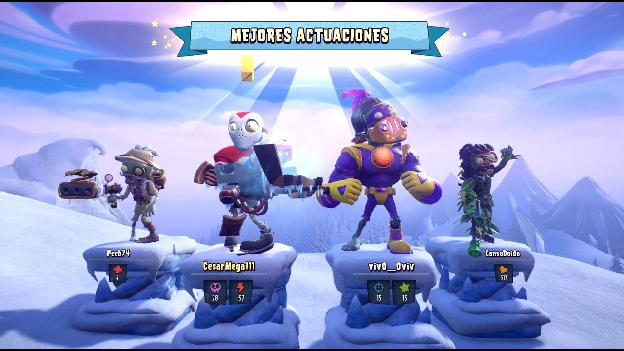 PLANTS VS ZOMBIES GARDEN WARFARE 2 JARDINES Y CEMENTERIOS GRAN NORTE BLANCO ✅