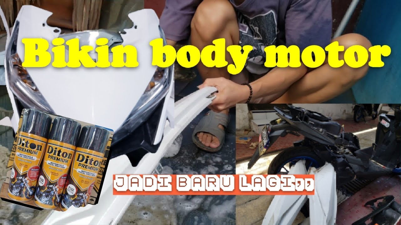 Proses repaint body motor vario 125 led jadi baru lagi.