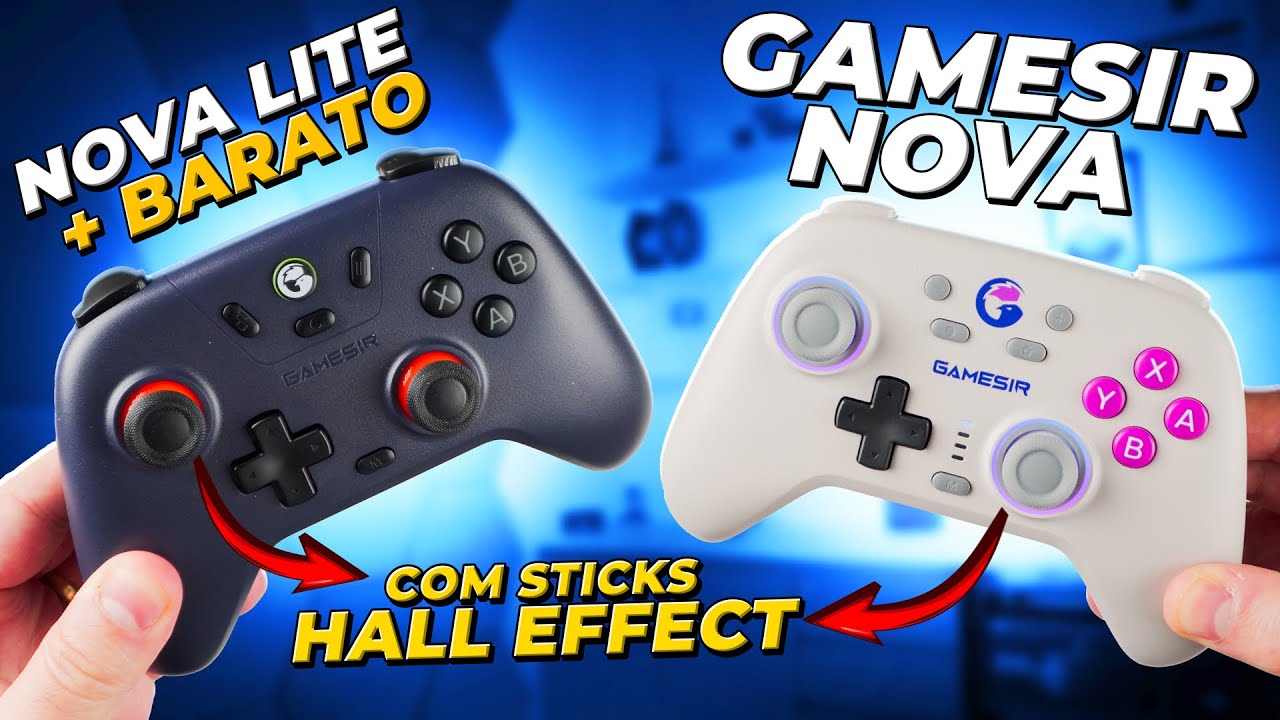 Controle com HALL EFFECT BOM e BARATO! Gamesir NOVA e NOVA LITE