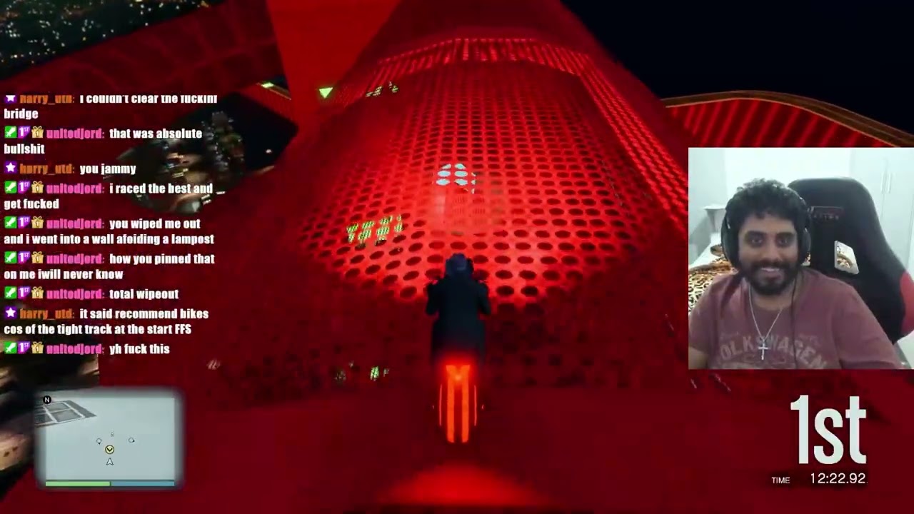 Trying to do an Impossible Stunt Race on a Motorbike | GTA V