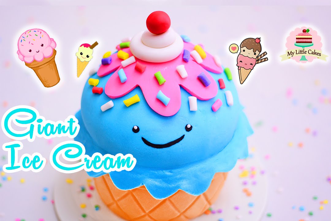 GIANT KAWAII ICE CREAM CAKE | MY LITTLE CAKES