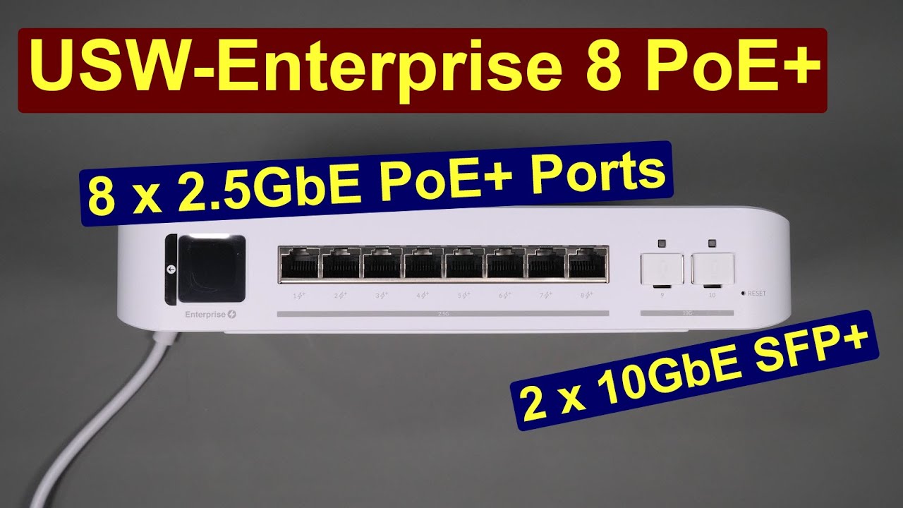 Ubiquiti USW Enterprise 8 PoE+ с 8 портами 2.5GbE и 2 SFP+