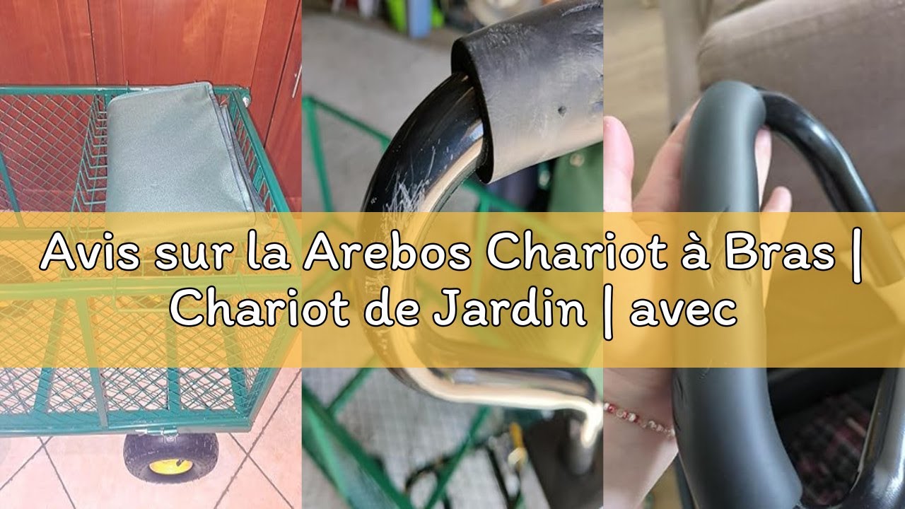 Avis sur la Arebos Chariot à Bras | Chariot de Jardin | avec pneus profilés | Charge Max. 550kg | Pl