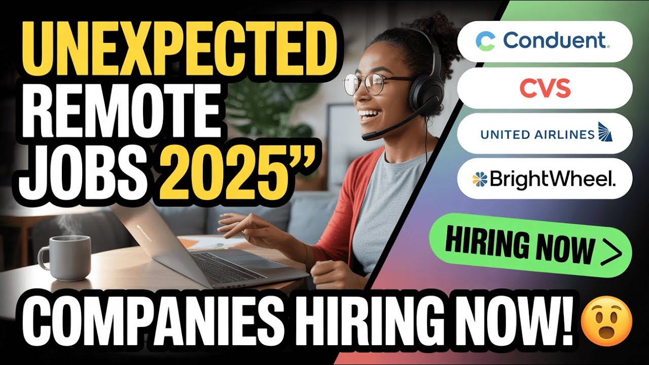🚀 Unexpected Remote Jobs in 2025 + Companies Hiring Now!