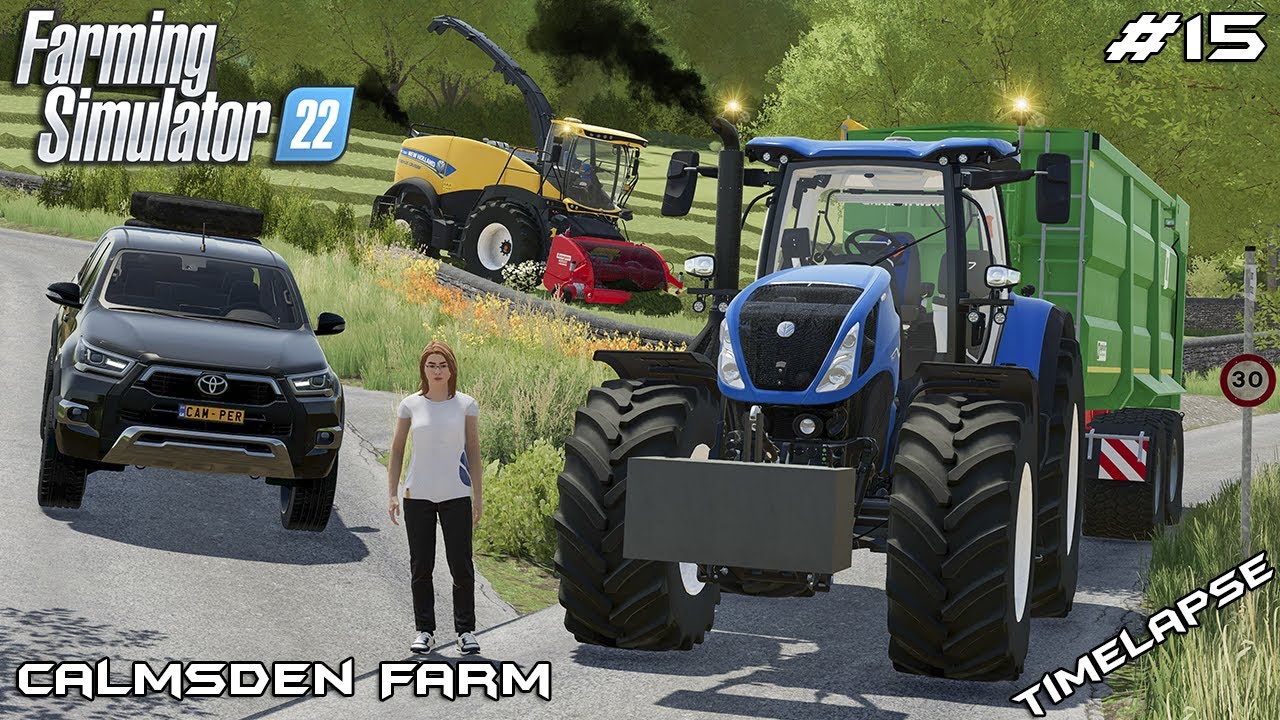 Заготовка силоса из травы с MrsTheCamPeR | Ферма Calmsden | Farming Simulator 22 | Эпизод 15