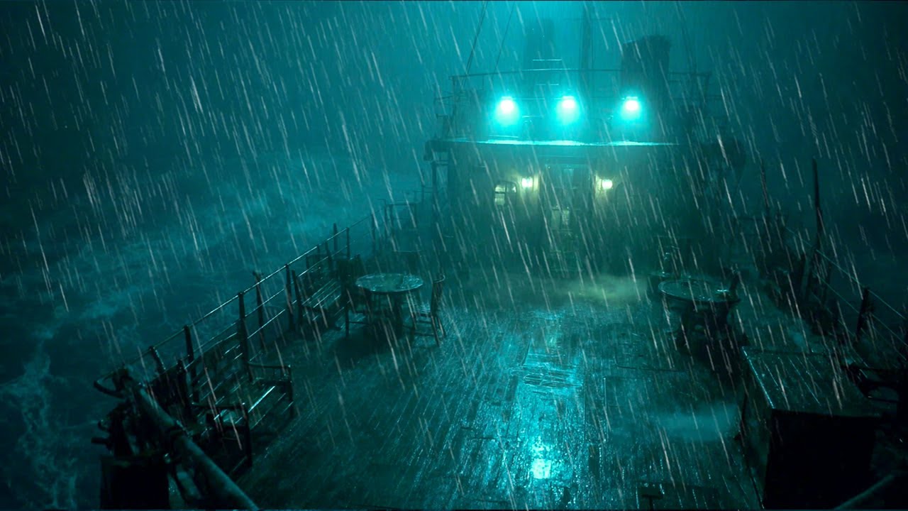 Relaxing Rainstorm and Thunder with Ocean Waves for Calm Sleep
