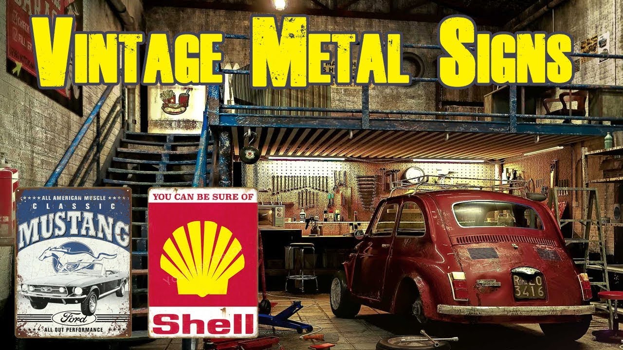 ✪VINTAGE✪ Decorative Idea : Advertising metal signs under $10