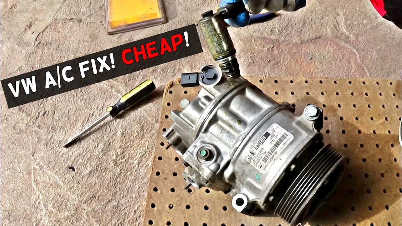 VW AC COMPRESSOR FIX CHEAP! VW A/C COMPRESSOR NOT WORKING