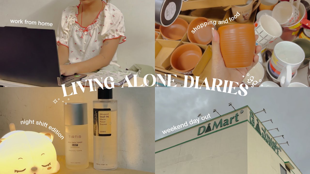 WFH Vlog 💻 ⋆˚｡⋆ Cozy Night Shift ☕️• Weekend Unwind • Shopping & Food 🍕 | living alone diaries