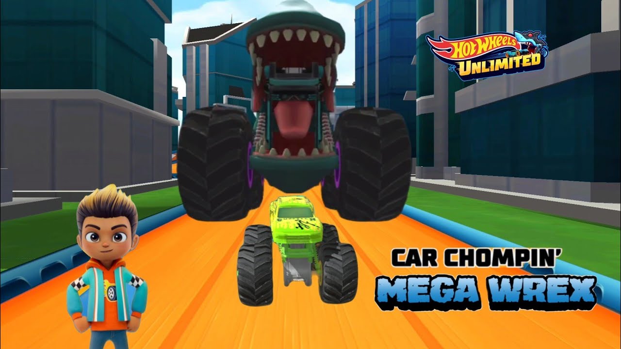 Геймплей Hot Wheels Monster Truck: давайте гонять на монстр-траках в Mega Wrex Endless Runner
