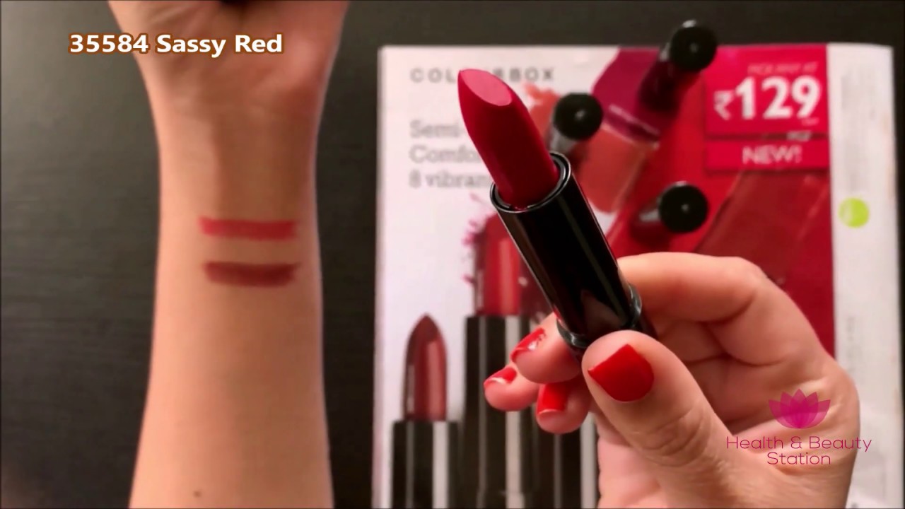 Oriflame COLOURBOX Semi-Matte Lipstick Shades (Swatches) - By HealthAndBeautyStation