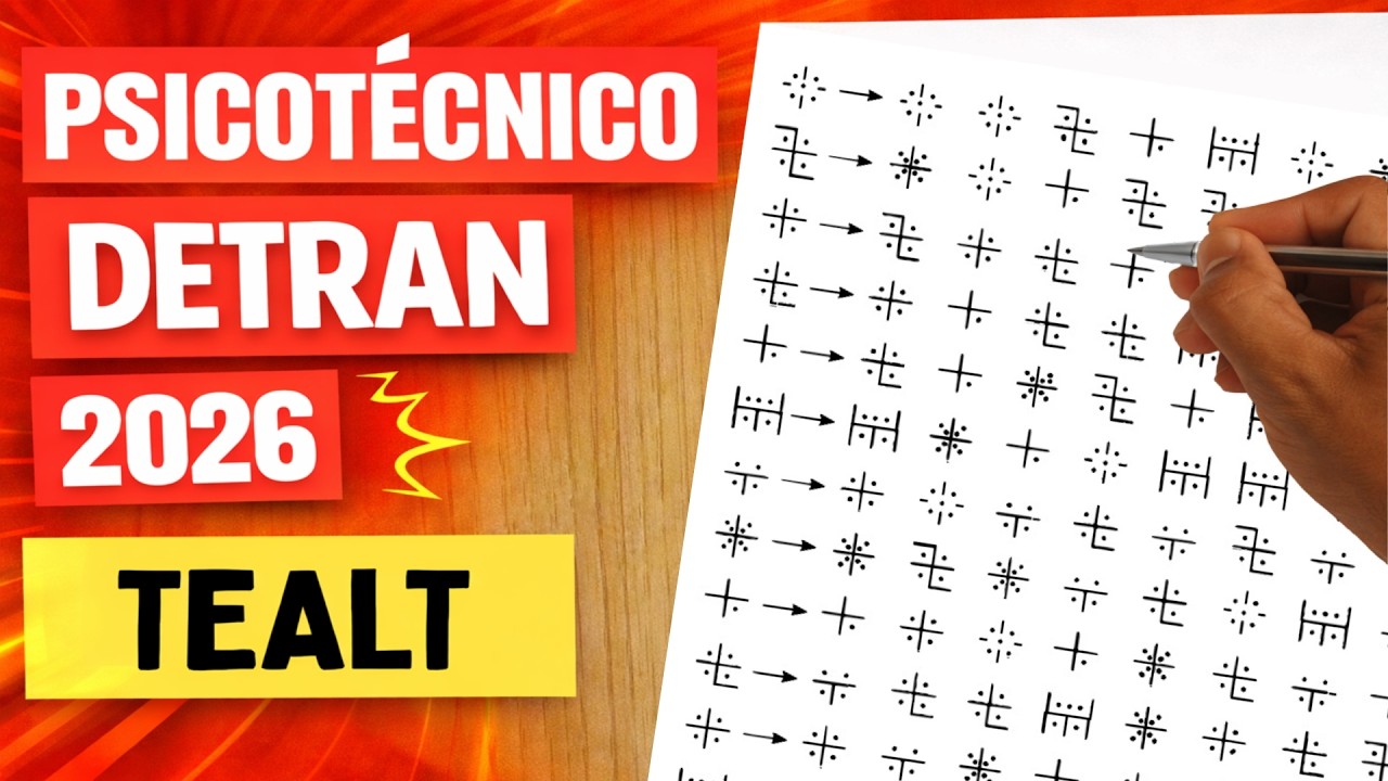 PSICOTÉCNICO DO DETRAN 2026 - COMO PASSAR NO TESTE TEALT (Atenção Alternada)