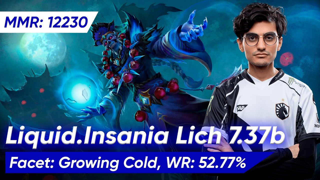 💀 Insania LICH 7.37b HARD SUPPORT 5 Pos | Dota 2 Pro Gameplay