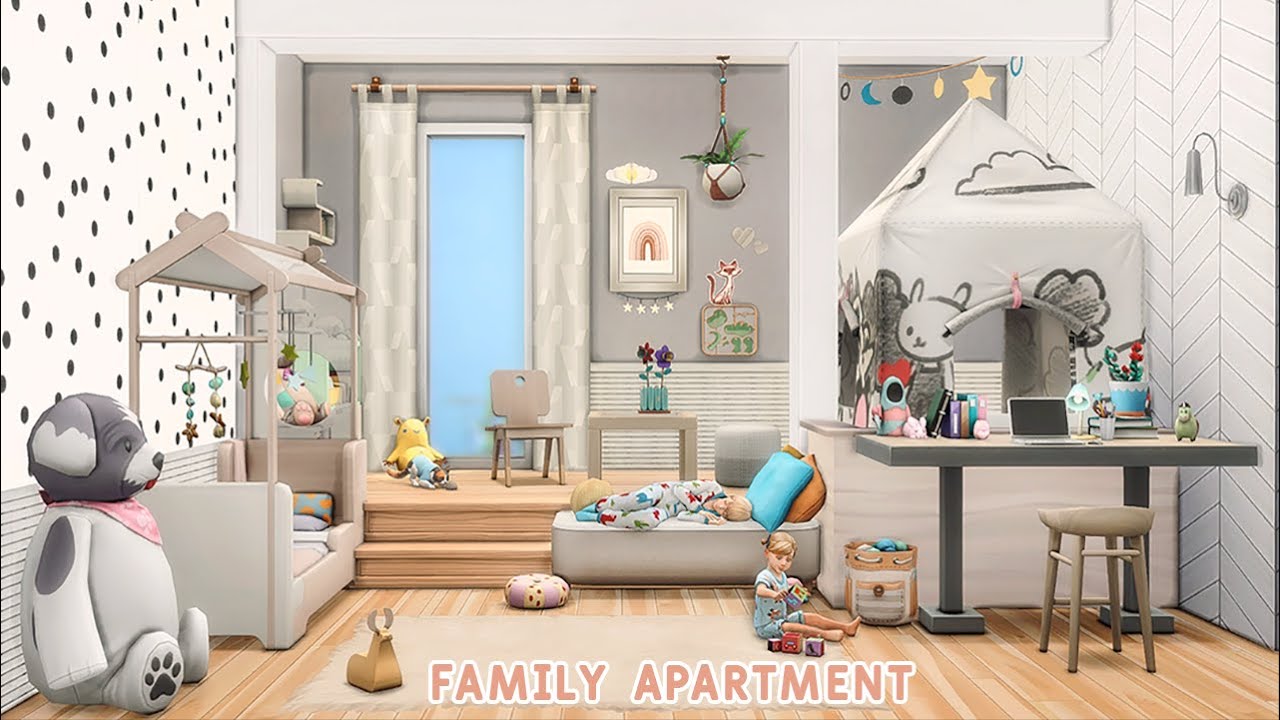 🌈🚀Happy Family Apartment • 121 Hakim House | NoCC | Sims 4 | Stop Motion Build