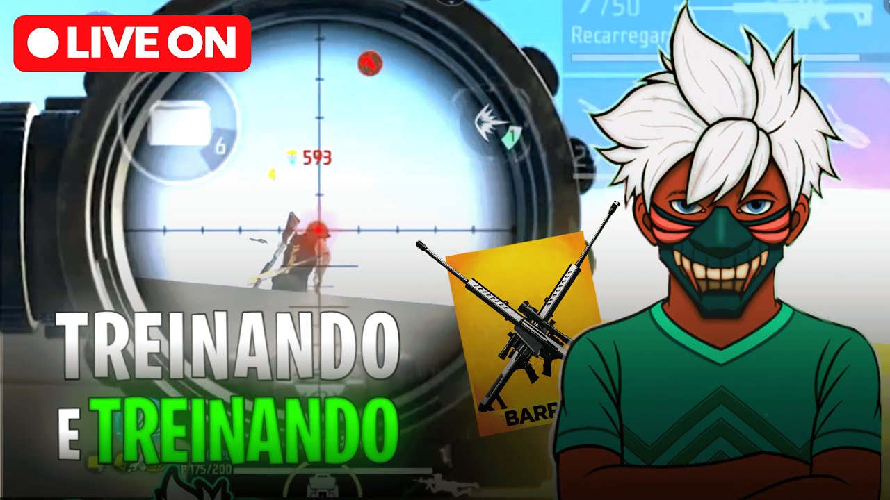 🔥TREINANDO e TREINANDO!🔥 FREE FIRE AO VIVO!  🎯dougssup🎯 #freefire #go15k