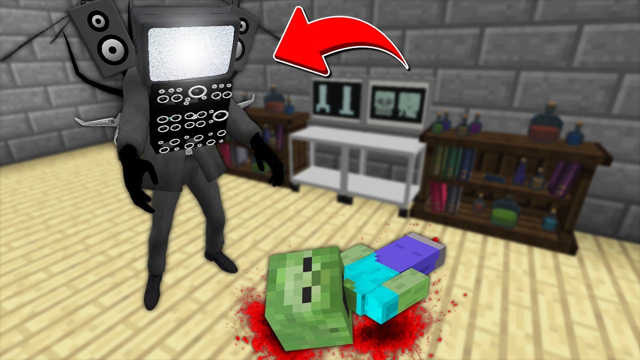 TİTAN TELEVİZYON ADAM KÜÇÜK ZOMBİ KAFASINI KIRDI 😱 - Minecraft