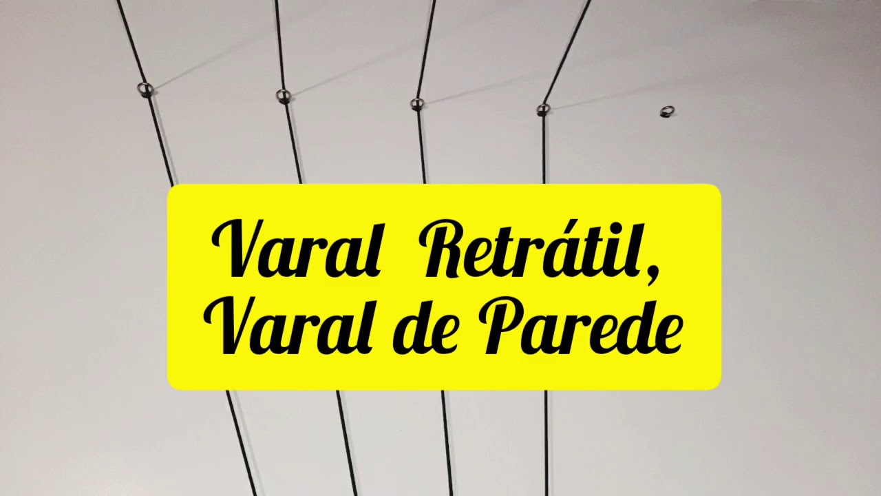 Varal Retrátil e de Parede - Simples, Eficiente e fácil de Fazer