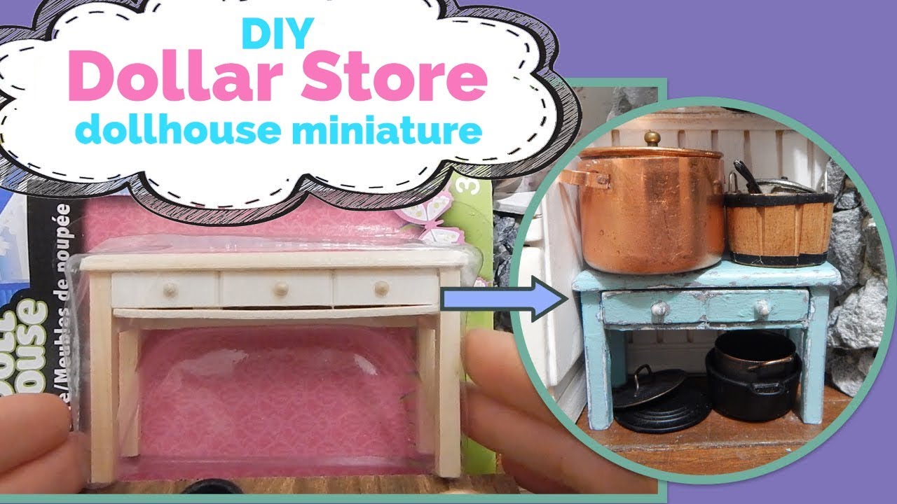 DIY - How to Make Dollar Store Dollhouse Miniature Furniture