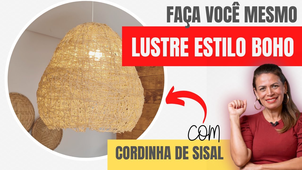 Faça Você Mesmo | Lustre Boho com Corda de Sisal