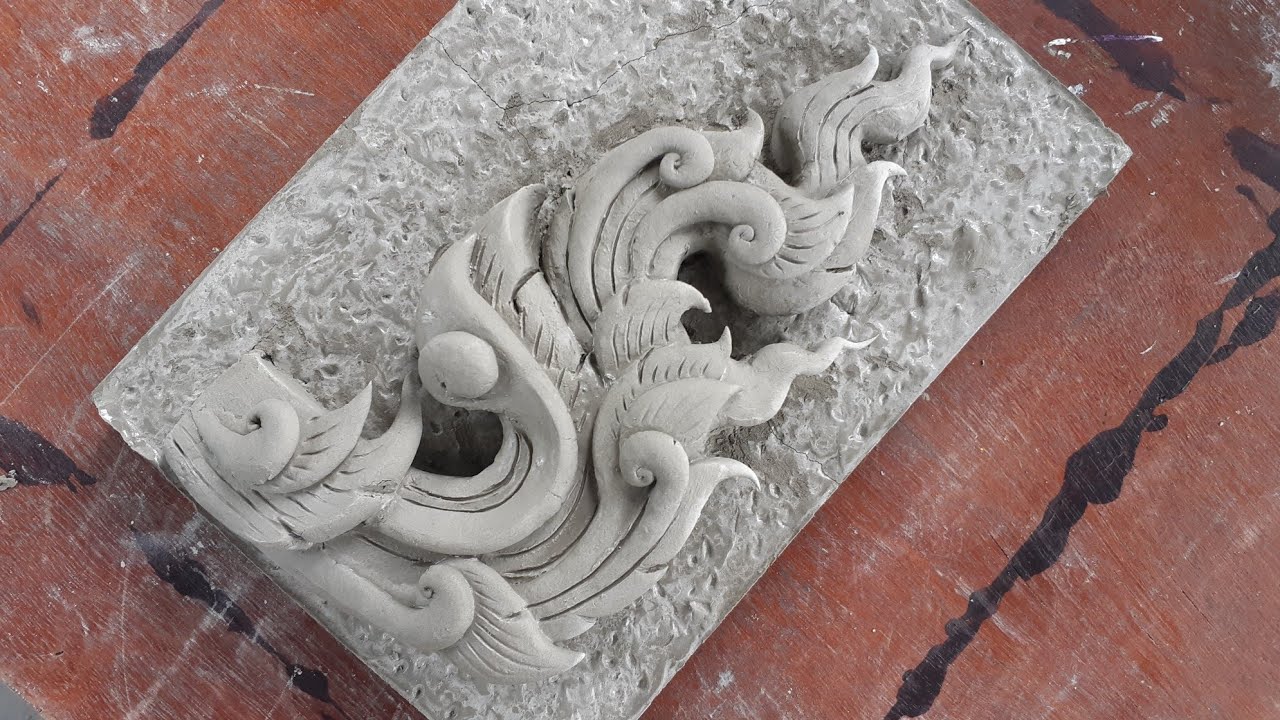 ปั้นปูนสด..กระหนกสามตัว #ลายไทย Ep.41 #thai art