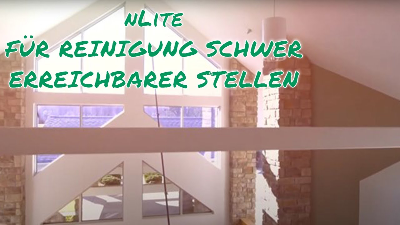 Die ultraleichte nLite Stange von UNGER für die Reinigung schwer erreichbarer Stellen