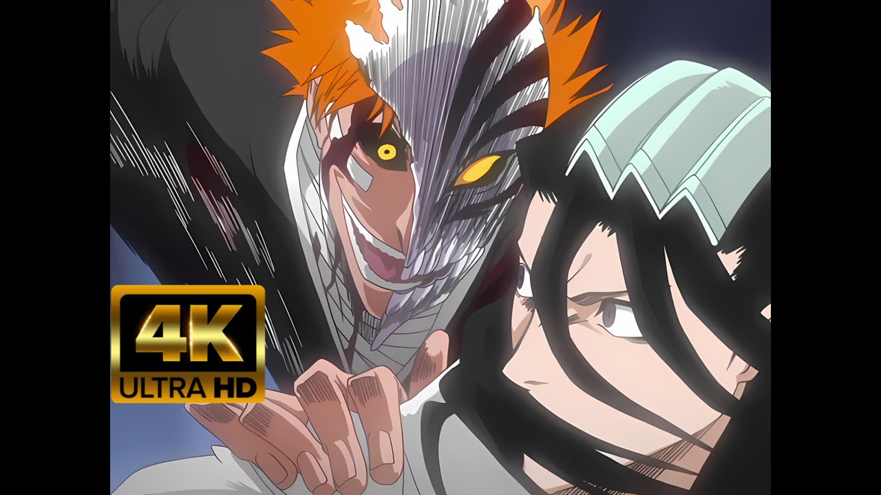Ichigo vs Byakuya 4K/8K - Bleach EP 58/59