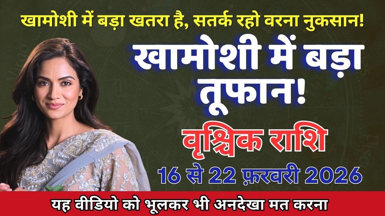 गुप्त नुकसान शुरू! खर्च और भरोसा संभलो | वृश्चिक राशिफल | 16 फ़रवरी से 22 फ़रवरी 2026