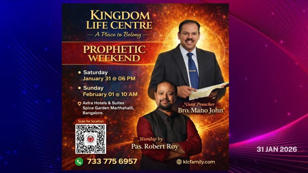 Prophetic Weekend  | Kingdom Life Centre | Jan 31, 2026!