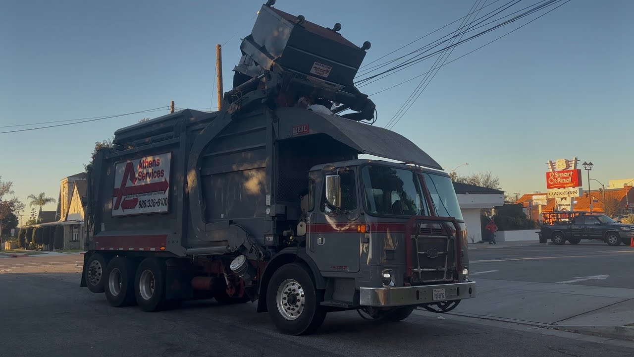 Athens Services: Garbage Truck On Filmed on January In Azusa CA