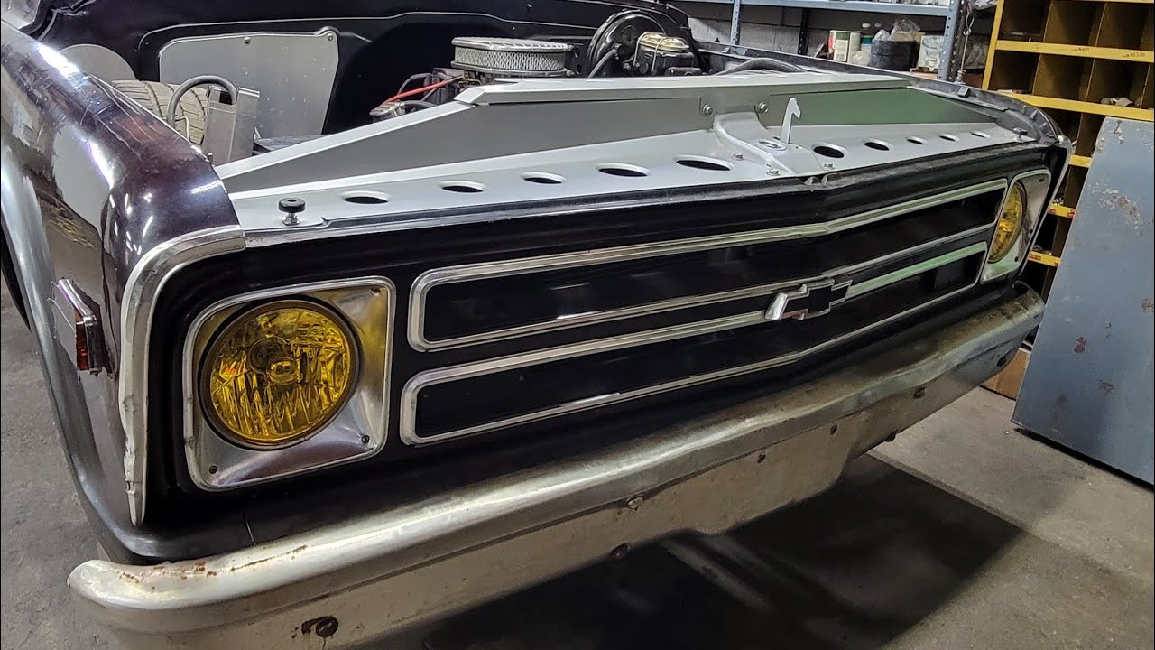1968 C10. Switch Hood Hinge Install. (Part 10)