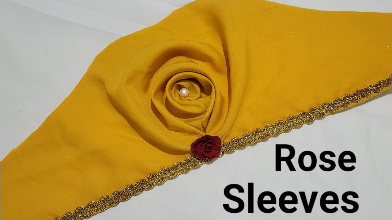 Rose Sleeves Cutting and Stitching /Rose Sleeve Design / Rose Baju design