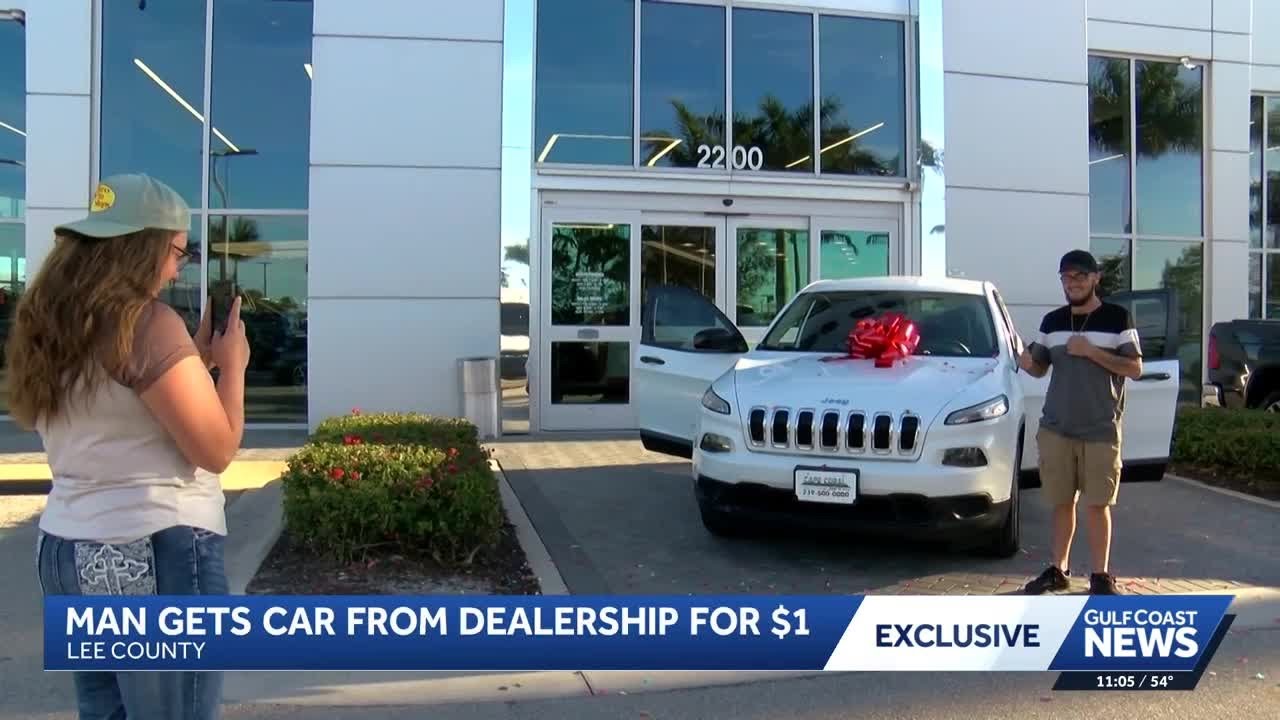 Exclusive: Cape Coral car dealership sells Jeep for $1 to man in need after story