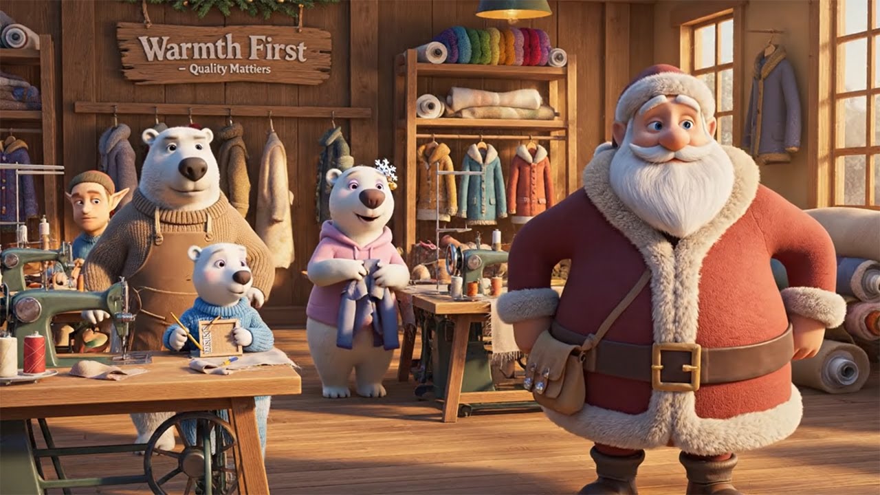 Polar Bear Family | Santa’s Warm Coat Delivery ❄️🧥 | Christmas Kindness Story for Kids