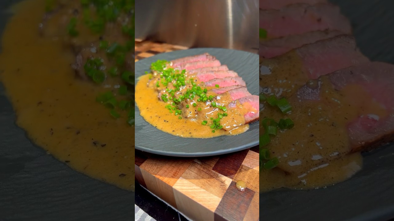 Steak with Peppercorn Sauce 😍