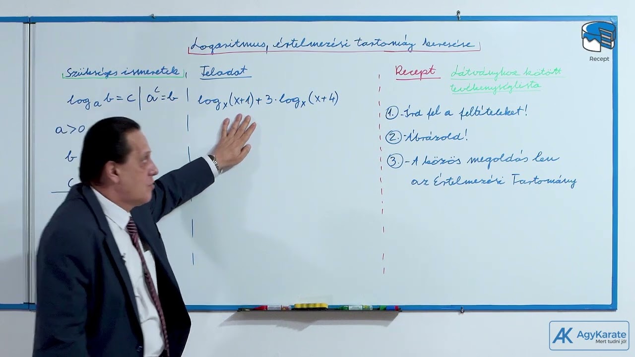 Logaritmus, értelmezési tartomány keresése