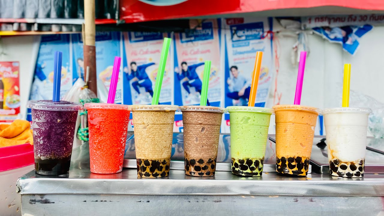 Fruit Juice with Bubble Pearl | Street Drink | Thai Street Food | Very Food