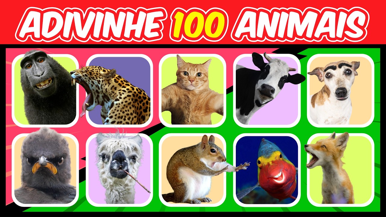 🐳🐼🦁ADIVINHE 100 ANIMAIS EM 5 SEGUNDOS  | FÁCIL A MEGA DIFÍCIL | SÓ 4% ACERTAM! #quiz #focaquiz