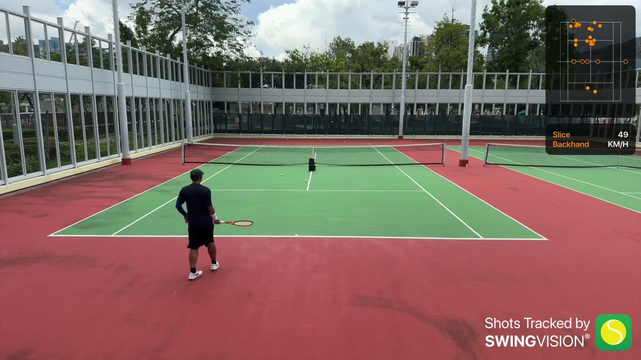 Backhand practice with Nisplay L1