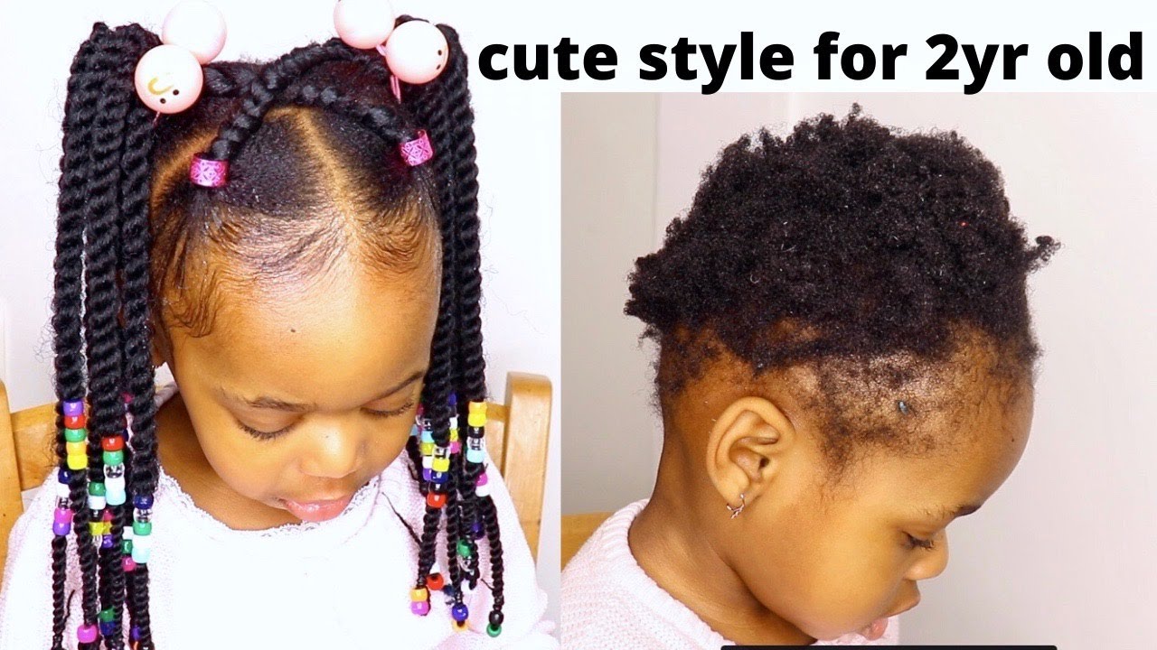 Can't Braid or Cornrow?  Try this Super Cute Hairstyle For Toddler/ Kid with SHORT HAIR.