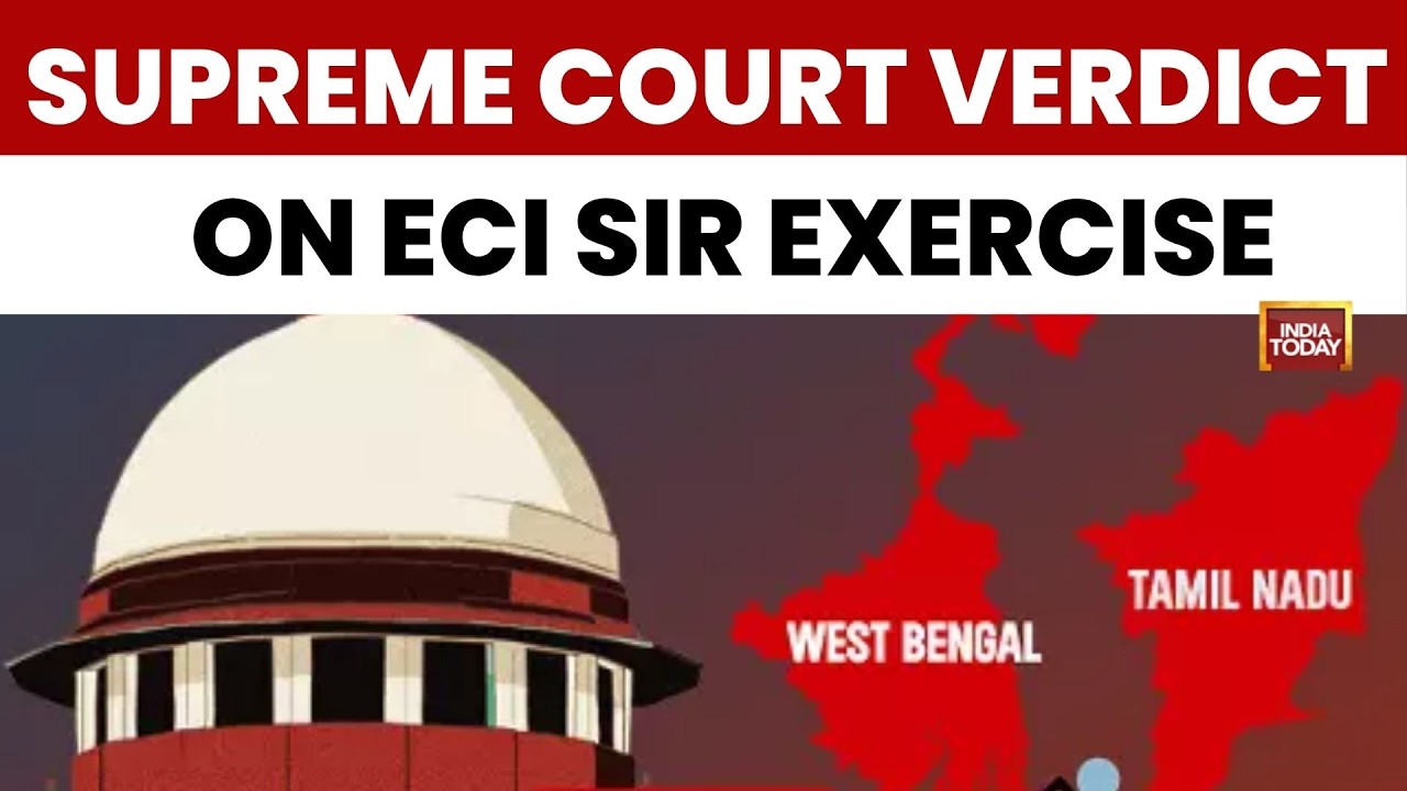 Supreme Court Verdict On ECI SIR Exercise| Big Relief For Election Commission | Breaking News