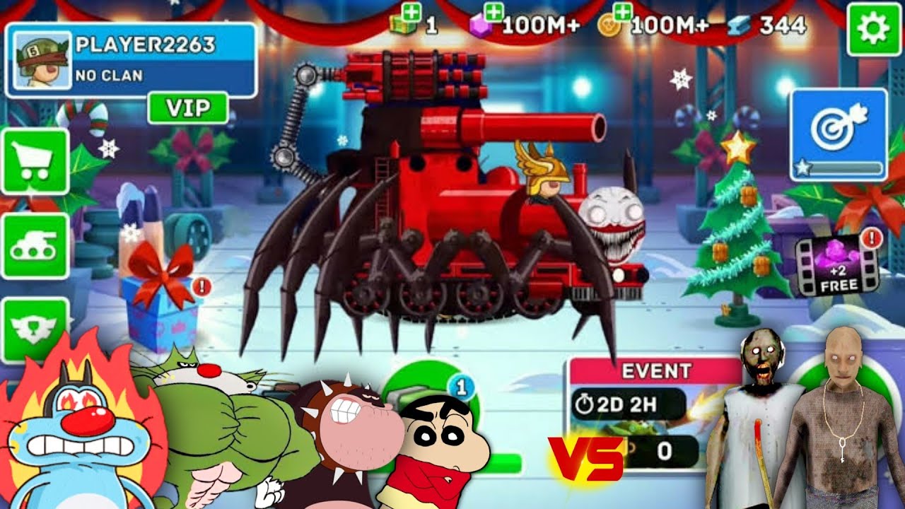 Hills Of Steel New Tank Choo Choo Charles With Oggy vs Granny Gameplay | Mix Gaming