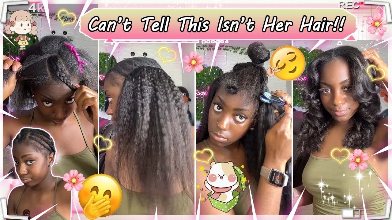 😌Natural Leave Out Tutorial: Sew-in Hair Weave With Middle Part Transformation Ft.#ELFINHAIR Review
